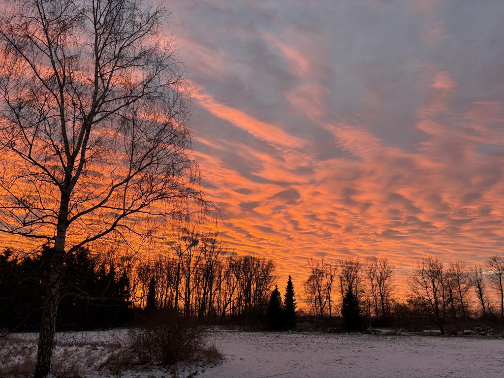 Sonnenuntergang hinterm Kulturhaus