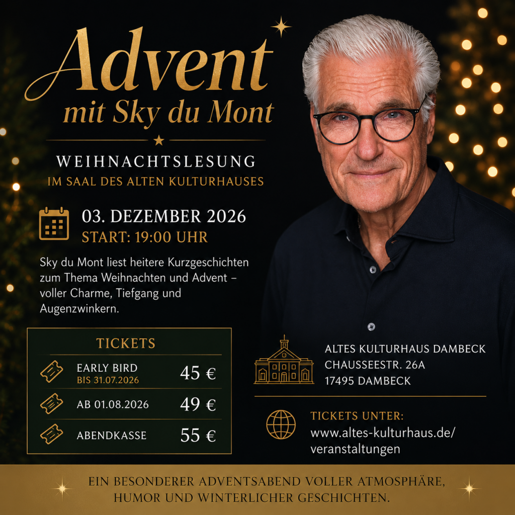 Sky Du Mont Weihnachtslesung im Alten Kulturhaus Dambeck